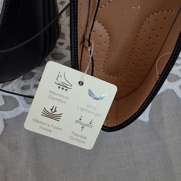 Alexis Black, 8.5, Woman's NWT, Loafers with Gold Rhinestone Buckle - Picture 3 of 7